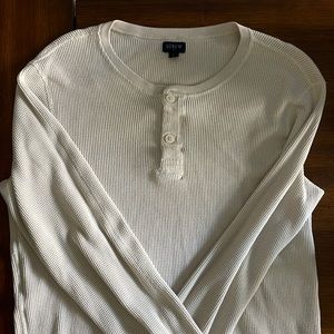 Cream waffled long sleeve